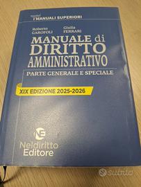 Manuale di diritto amministrativo 2025-2026 