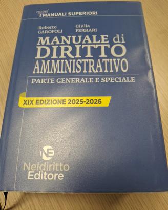 Manuale di diritto amministrativo 2025-2026 
