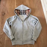 Felpa zip grigia Burberry