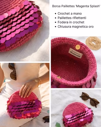 Pochette Uncinetto E Paillettes SIMONAMI CROCHET 