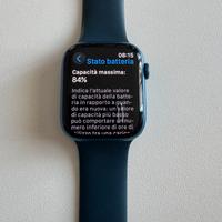Apple Watch S 7 45mm Alluminio Blu con Solo Loop