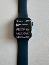 Apple Watch S 7 45mm Alluminio Blu con Solo Loop