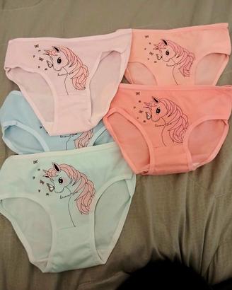 5pz Slip da bambina unic. nuovi