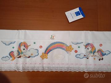 Lenzuolino lettino punto croce