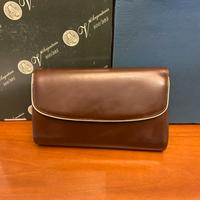 Pochette pelle marrone vintage