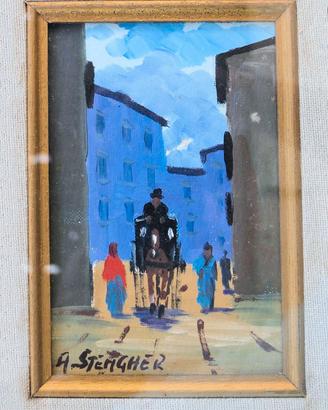 Dipinto olio su tela di A. Stengher (1920-2000)