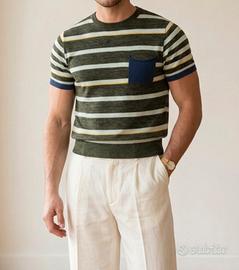 Tshirt in maglia a righe Manuel Ritz  tg. L