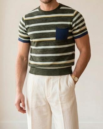 Tshirt in maglia a righe Manuel Ritz  tg. L