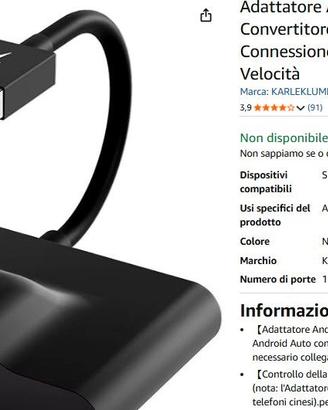 Adattatore Andrid Auto Wireless