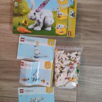 Lego creator 3 in 1 coniglio bianco 31133 aperto