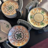 CALECA SERVIZIO PIATTI DA 25 PEZZI DECORATI A MANO