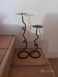 Candelabri ferro  Vintage lavorati a mano 