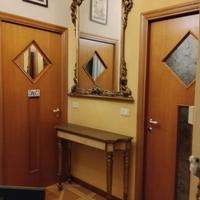 specchio in foglia d' oro barocco con console