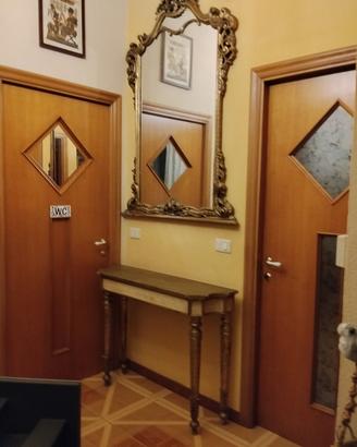 specchio in foglia d' oro barocco con console