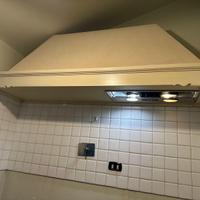 Cappa cucina a camino in legno massello 200 cm