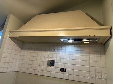 Cappa cucina a camino in legno massello 200 cm
