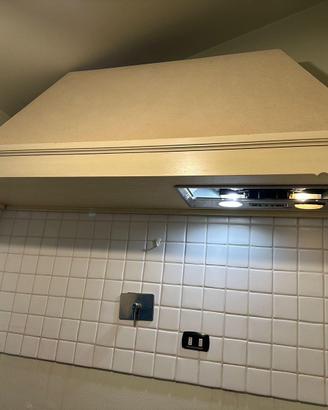 Cappa cucina a camino in legno massello 200 cm