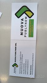 Cartelli pubblicitari , volantini ecc