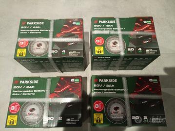 Pacco batterie 4ah e 2ah parkside 