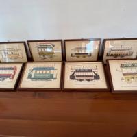 Riproduzioni stampe antiche locomotive e bus