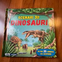 Libro dinosauri con scenari 3D