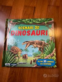 Libro dinosauri con scenari 3D