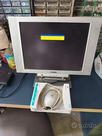 Monitor da 15 pollici per pc con mouse