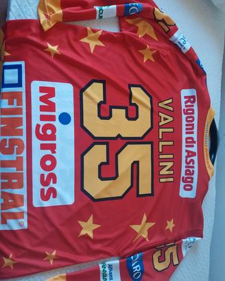 maglia replica originale hockey asiago 35 vallini