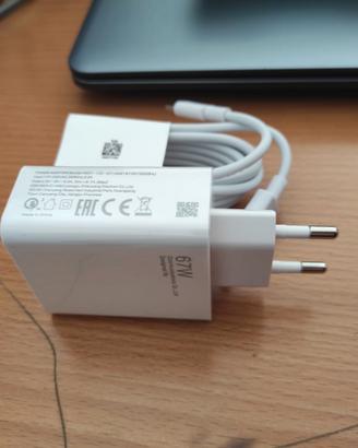 Caricabatterie rapido veloce 67w con cavetto tipe