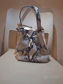 Bvlgari borsa secchiello pelle pitone bucket bag