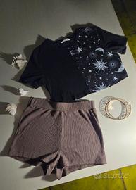 top e pantaloncino elastico