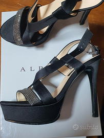Albano Swarovski sandalo con plateau