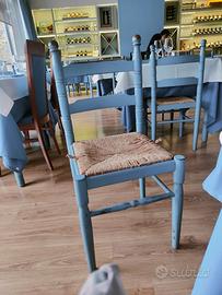 Sedie vintage in legno impagliate