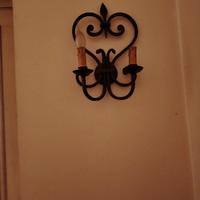 applique e lampadario  in ferro battuto 