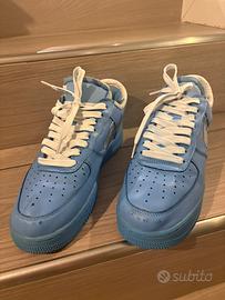 Sneaker Nike Air Force 1 Low Off White Blue 43