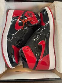 Nike Jordan 1 high Patent Bred taglia 11