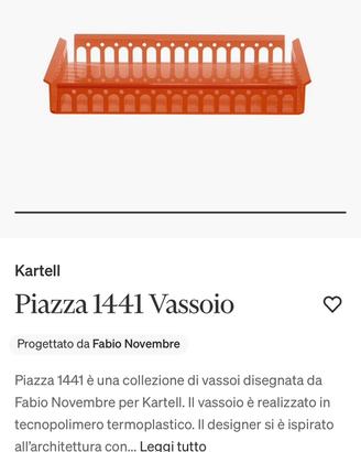 Vassoio Kartell - Piazza Fabio Novembre
