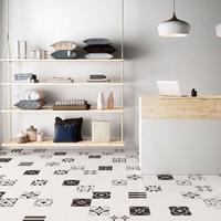 Piastrella 20X20 Patchwork B&W White Sant'Agostino