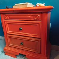 Coppia comodini arancione