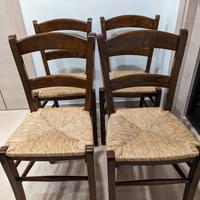 4 Sedie Legno ROSSIN&BRAGGION in toscano classico