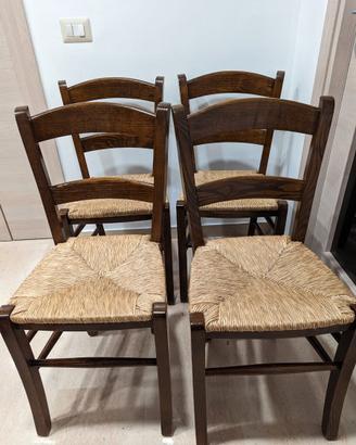 4 Sedie Legno ROSSIN&BRAGGION in frassino olivato