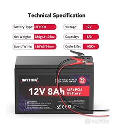 Batteria Nastima 12V 8Ah