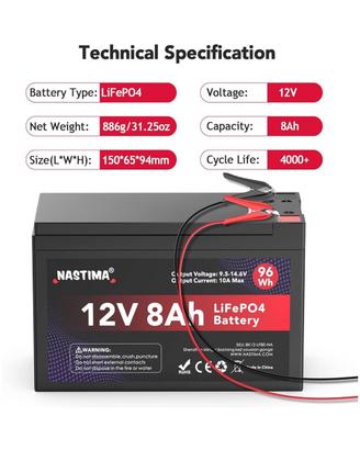 Batteria Nastima 12V 8Ah