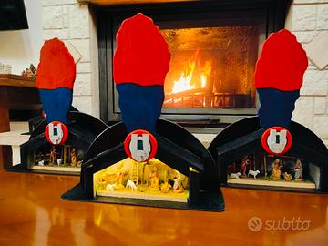 Presepe Cappello Carabinieri artigianale con  LED 