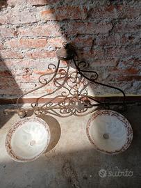 lampadario in ferro battuto 