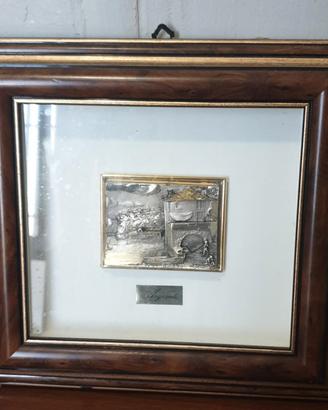 Quadro su lamina in argento 