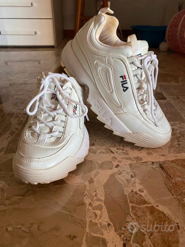 Scarpe fila store bianche lucide