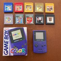 Game Boy Color con Scatola e Manuali + 10 giochi