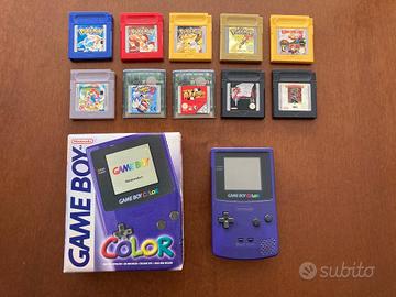 Game Boy Color con Scatola e Manuali + 10 giochi