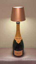 Krug bottiglia lampada led dorata 